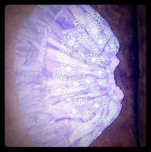 Little girls 3T Ruffled Tulle Floral Skirt